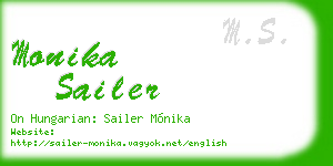 monika sailer business card