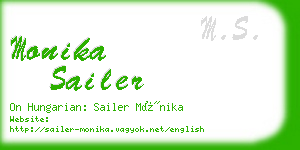 monika sailer business card